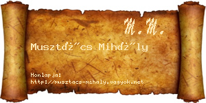 Musztács Mihály névjegykártya