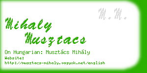 mihaly musztacs business card