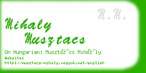 mihaly musztacs business card